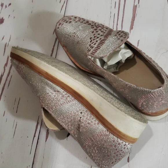 Free people  cat eye flat loafers silver and brown - Picture 7 of 7